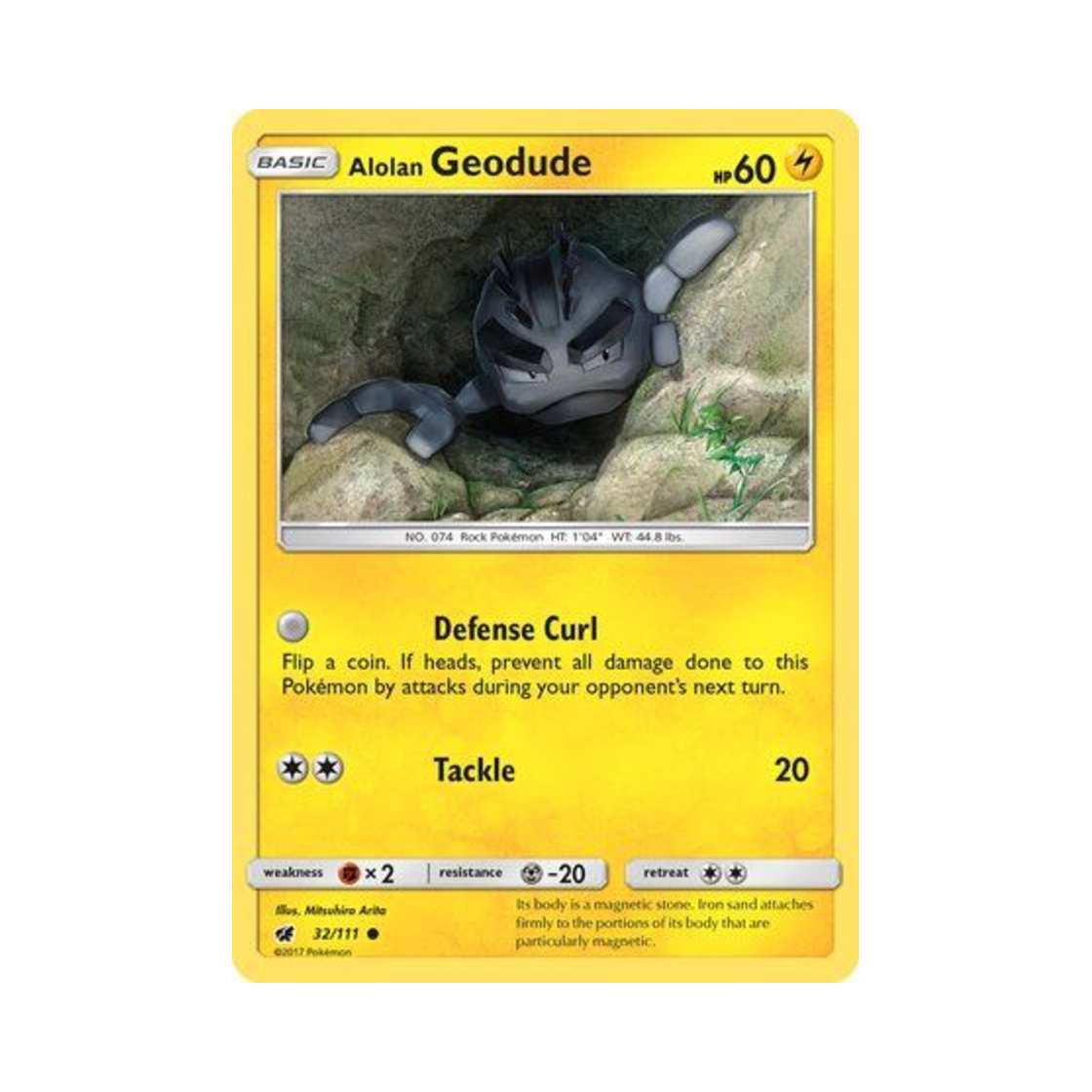 포켓몬 TCG 알로라 꼬마돌 C 크림슨 인베이전 (영문판)(Pokemon TCG Alolan Geodude C Crimson Invasion (English Ver.)) - 1
