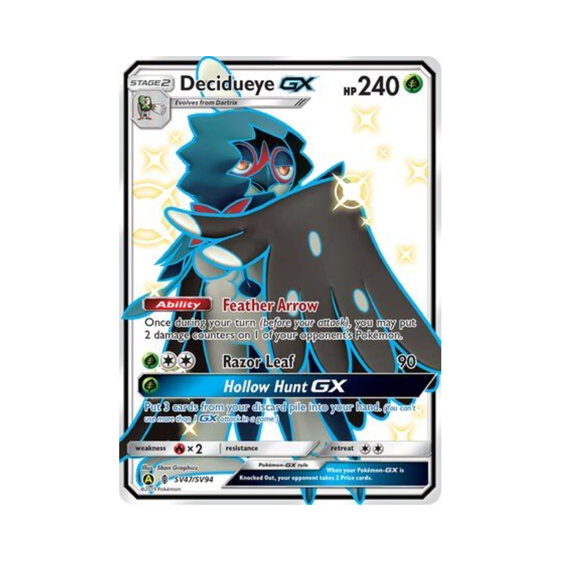 포켓몬 TCG 모크나이퍼 GX RSG 히든 페이츠 (영문판)(Pokemon TCG Decidueye GX RSG Hidden Fates (English Ver.)) - 1