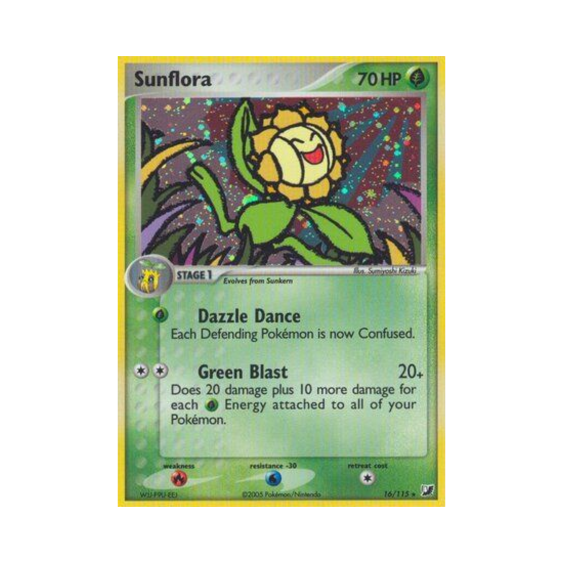 포켓몬 TCG 해루미 RH EX 언씬 포시스 (영문판)(Pokemon TCG Sunflora RH EX Unseen Forces (English Ver.)) - 1