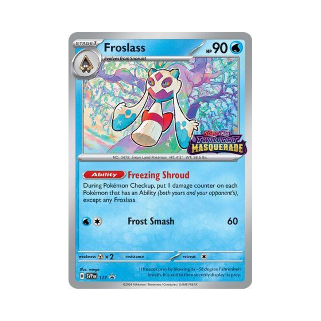 포켓몬 TCG 눈여아 P 스칼렛 & 바이올렛 프로모 카드 (영문판)(Pokemon TCG Froslass P Scarlet & Violet Promos (English Ver.))