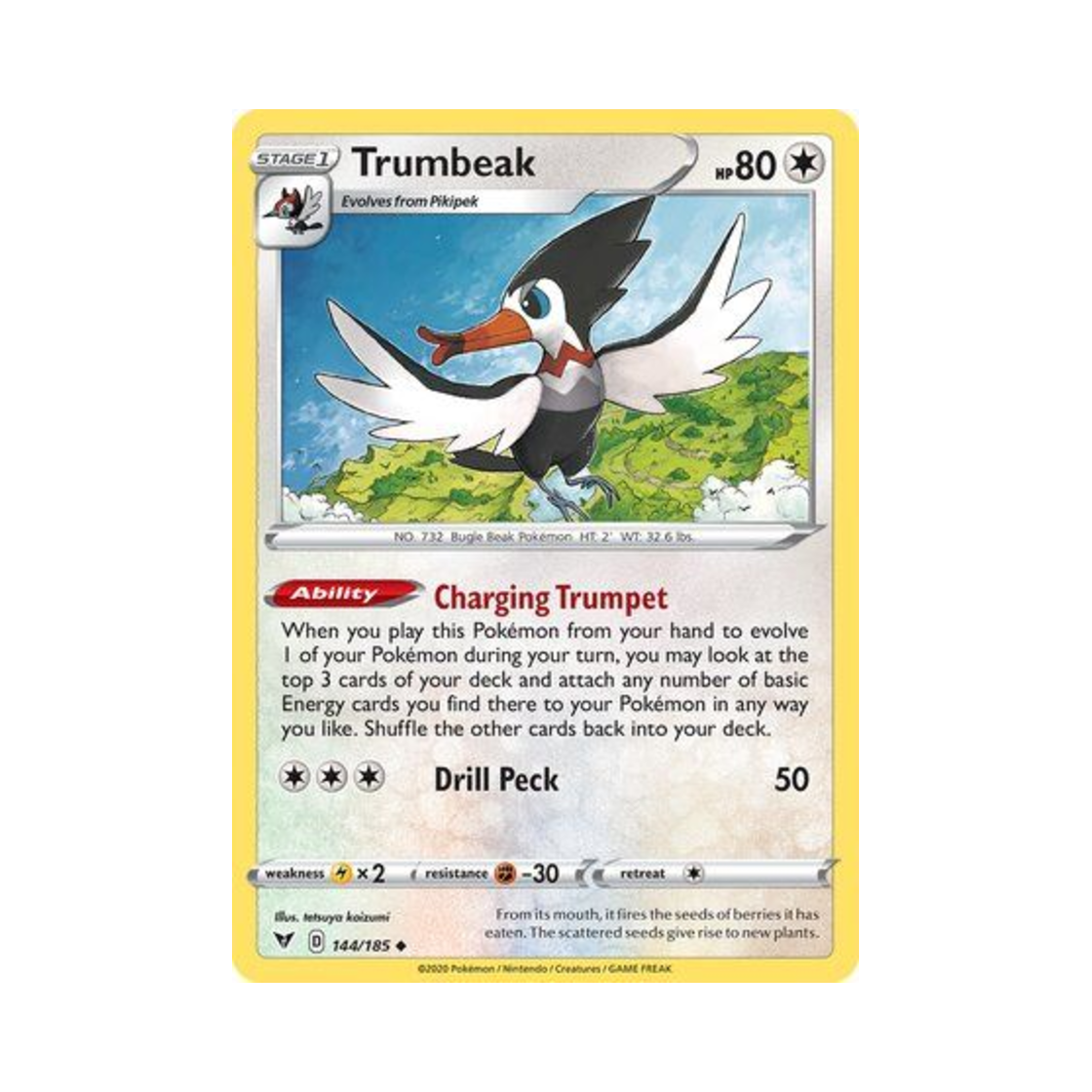 포켓몬 TCG 크라파 U 비비드 볼티지 (영문판)(Pokemon TCG Trumbeak U Vivid Voltage (English Ver.)) - 1