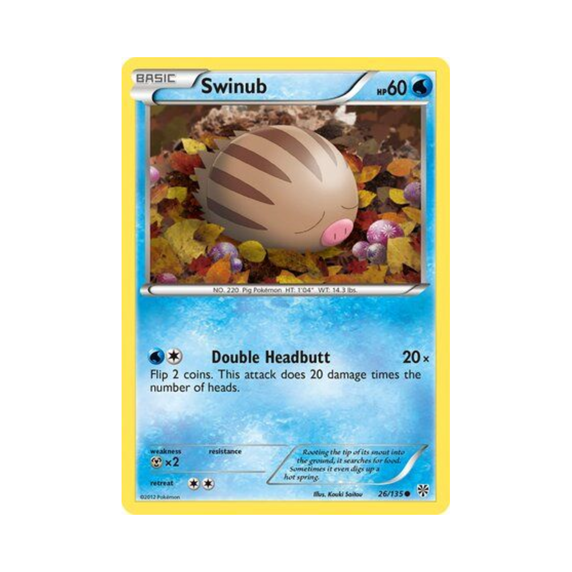 포켓몬 TCG 꾸꾸리 C 플라스마 스톰 (영문판)(Pokemon TCG Swinub C Plasma Storm (English Ver.)) - 1