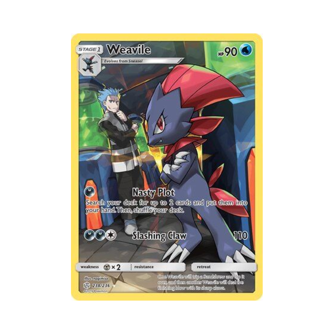 CEC238/236 Pokemon TCG Weavile RS Cosmic Eclipse (English Ver.)