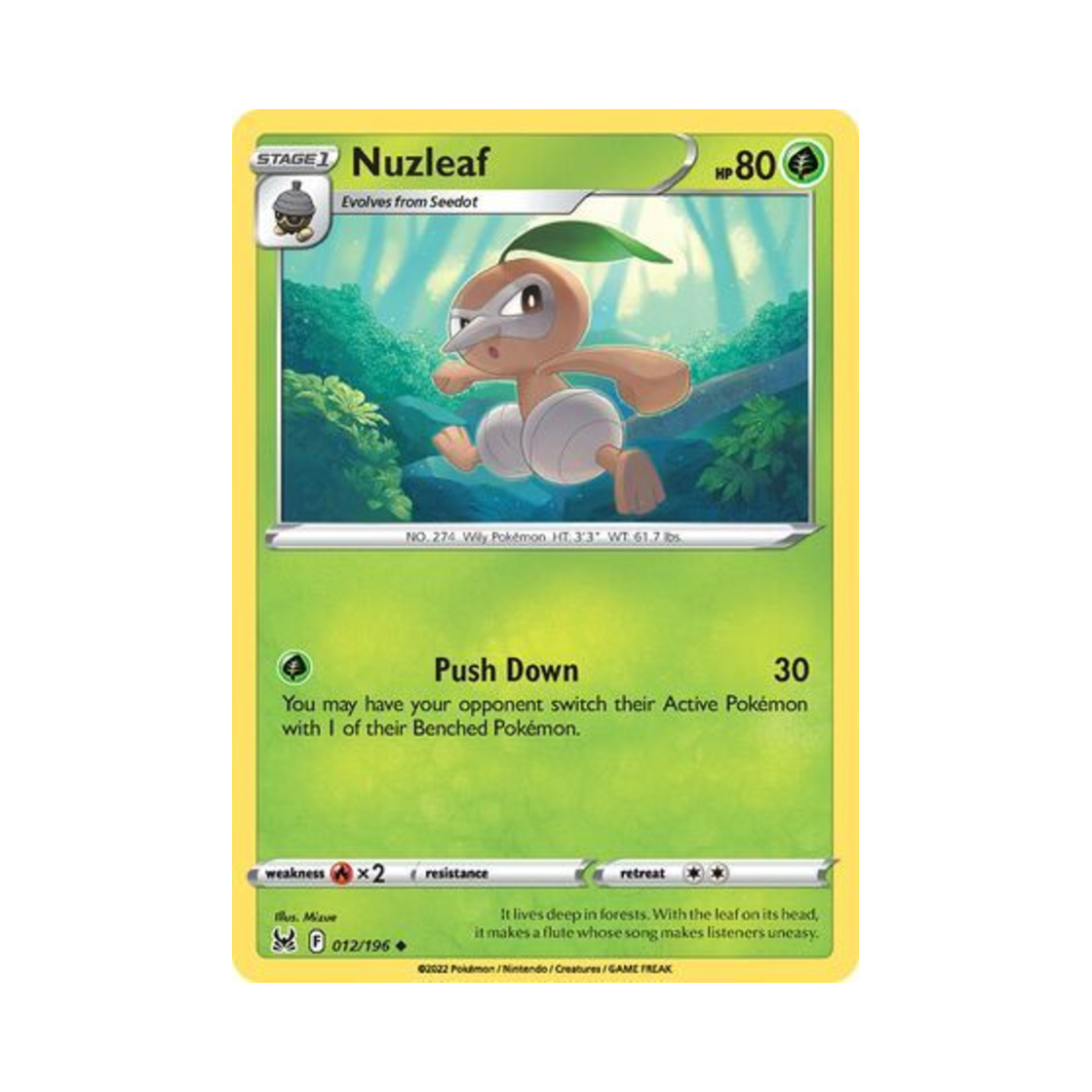 포켓몬 TCG 잎새코 U 로스트 오리진 (영문판)(Pokemon TCG Nuzleaf U Lost Origin (English Ver.)) - 1