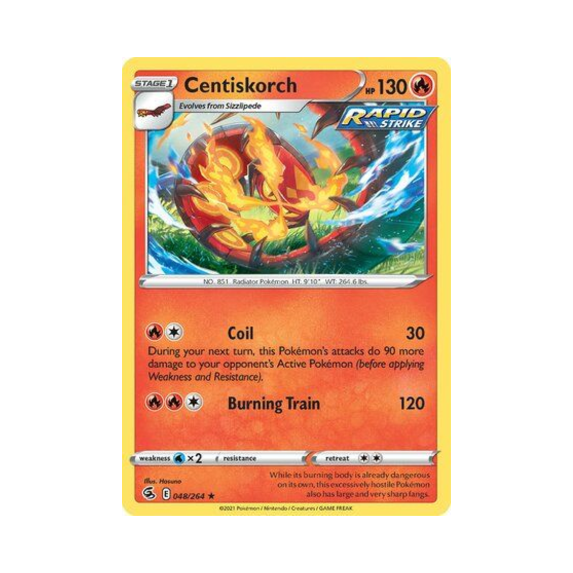 포켓몬 TCG 다태우지네 R 퓨전 스트라이크 (영문판)(Pokemon TCG Centiskorch R Fusion Strike (English Ver.)) - 1
