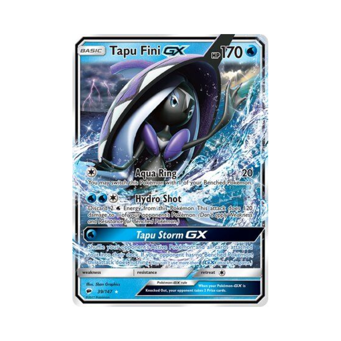 포켓몬 TCG 카푸느지느 GX RHG 버닝 쉐도우 (영문판)(Pokemon TCG Tapu Fini GX RHG Burning Shadows (English Ver.)) - 1