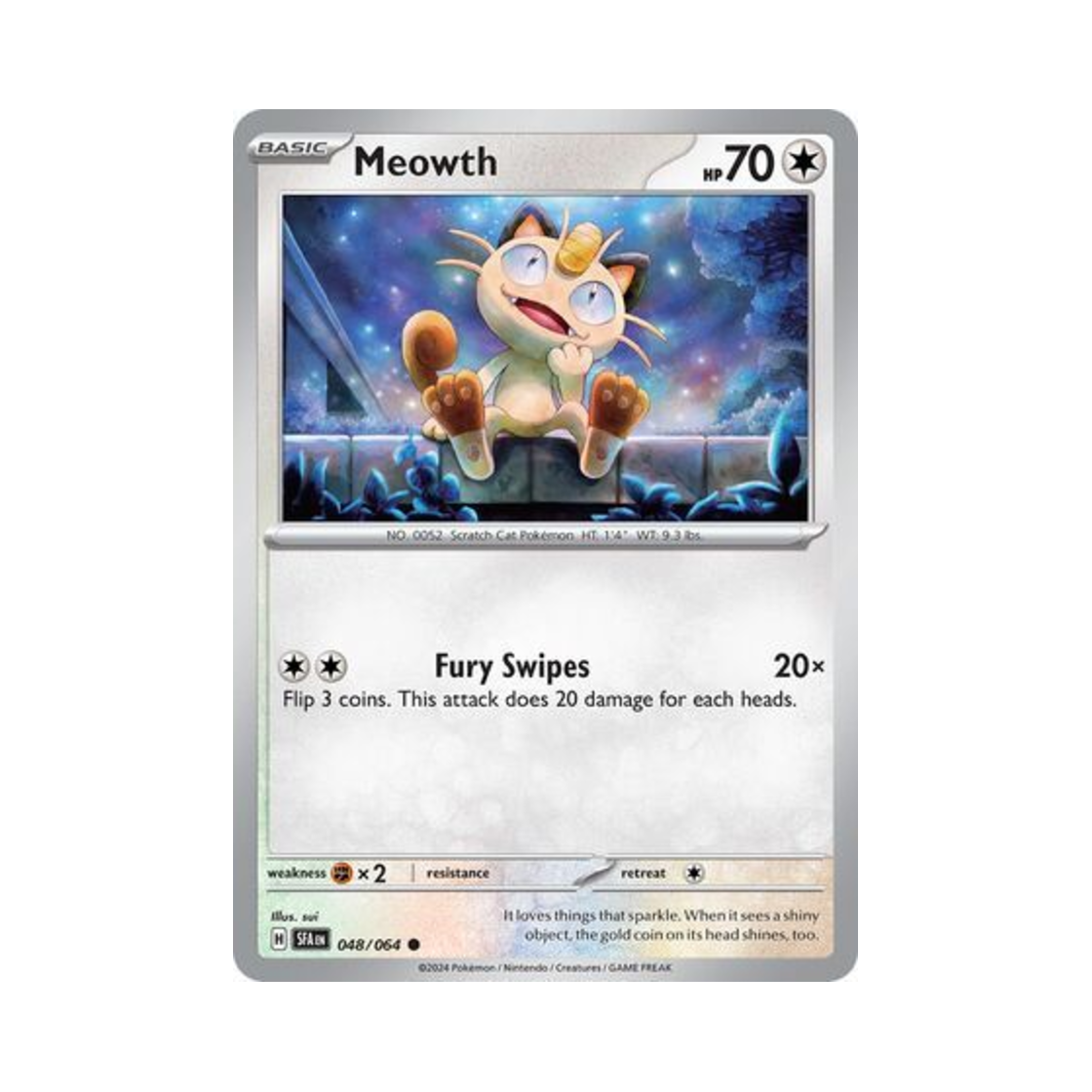 포켓몬 TCG 나옹 C 슈라우디드 페이블 (영문판)(Pokemon TCG Meowth C Shrouded Fable (English Ver.)) - 1