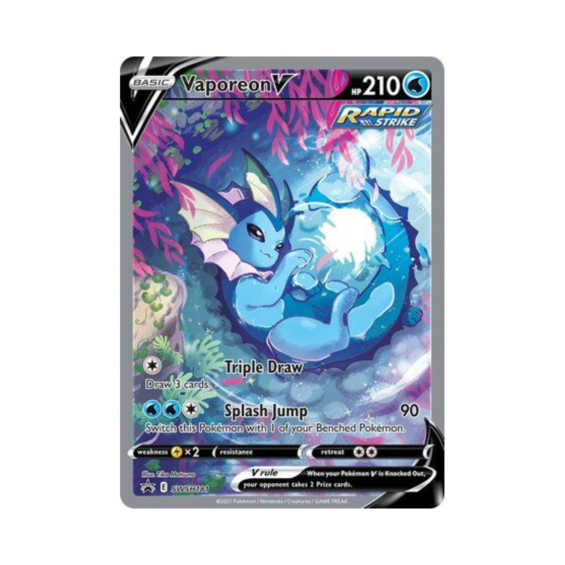 SSPSWSH181 Pokemon TCG Vaporeon V P Sword & Shield Promos (English Ver.)