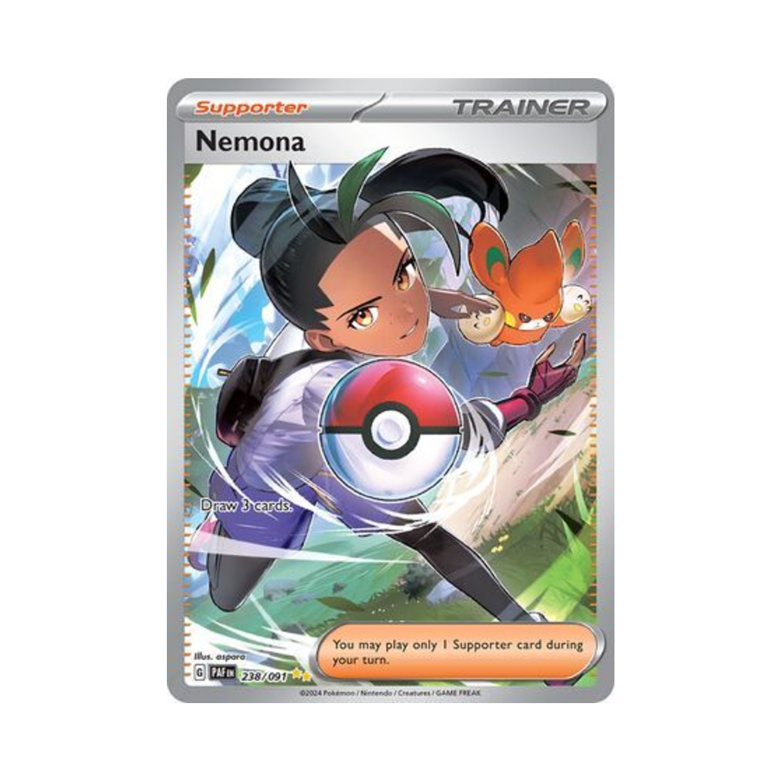 포켓몬 TCG 네모 SIR 팔데아 페이트 (영문판)(Pokemon TCG Nemona SIR Paldean Fates (English Ver.)) - 1