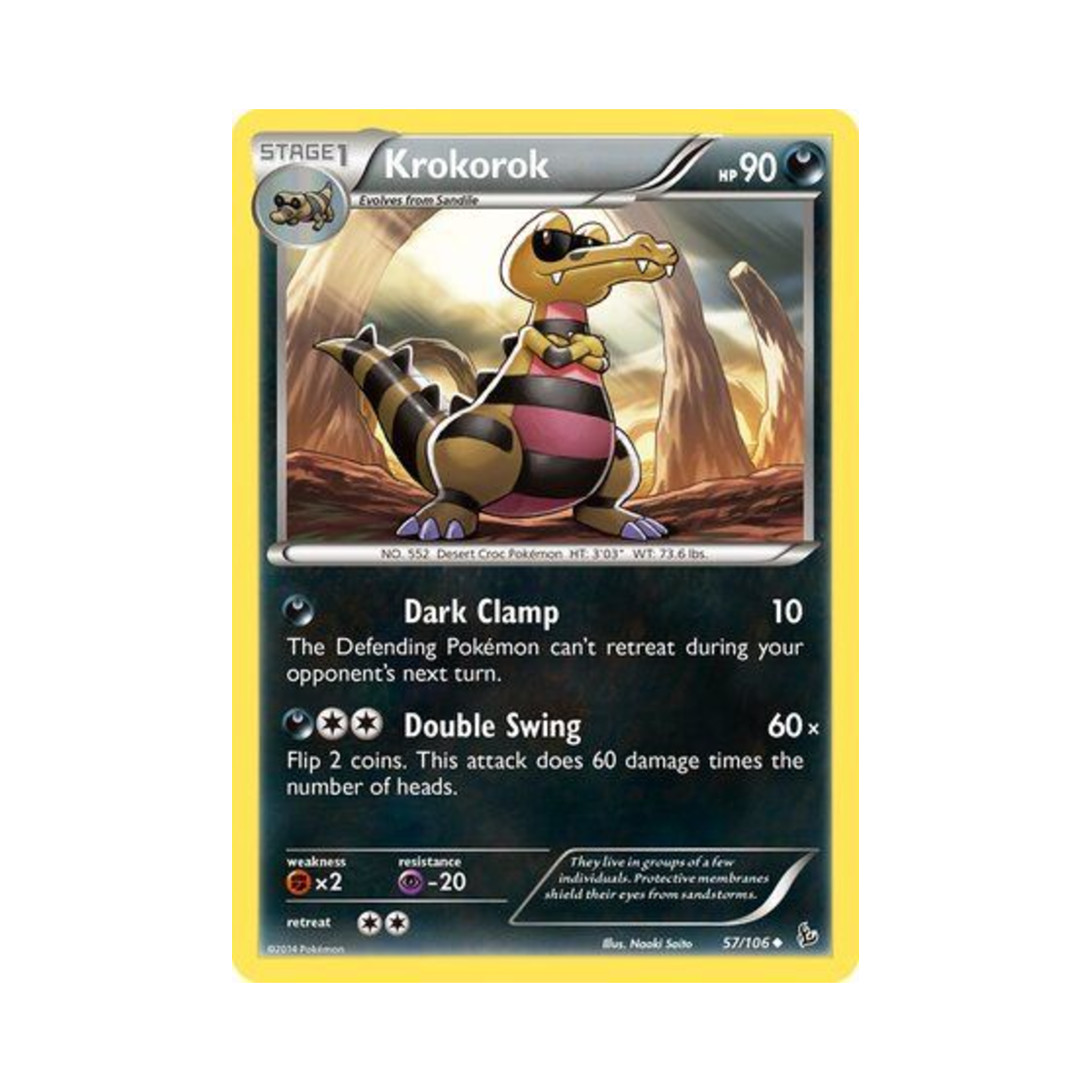 포켓몬 TCG 악비르 U 플래시파이어 (영문판)(Pokemon TCG Krokorok U Flashfire (English Ver.)) - 1