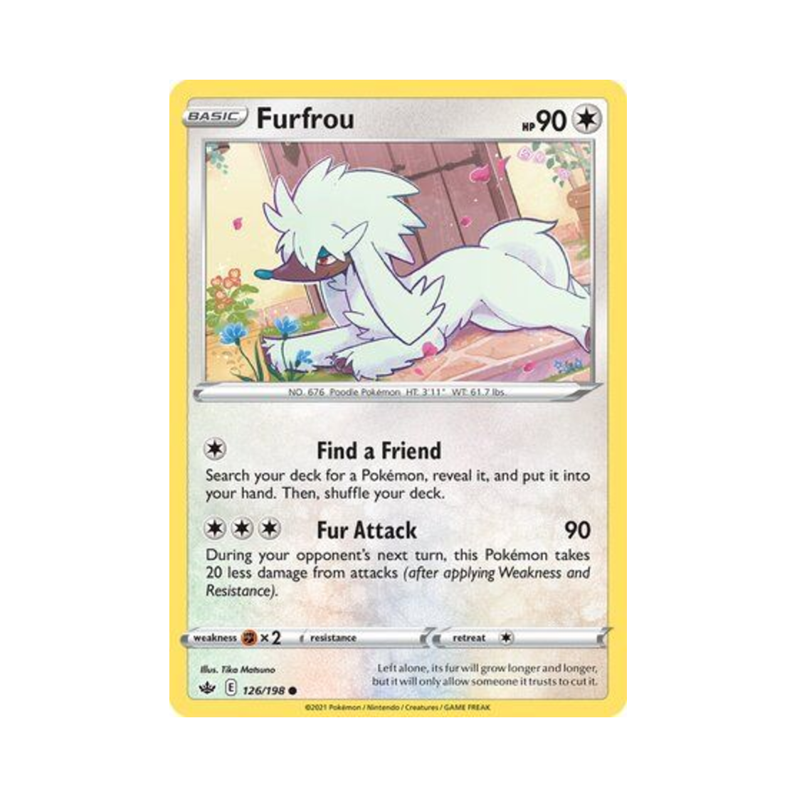 포켓몬 TCG 트리미앙 C 칠링 레인 (영문판)(Pokemon TCG Furfrou C Chilling Reign (English Ver.)) - 1