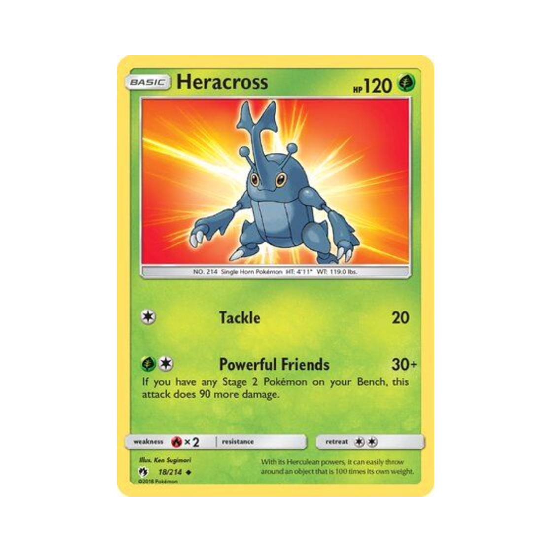 포켓몬 TCG 헤라크로스 U 로스트 썬더 (영문판)(Pokemon TCG Heracross U Lost Thunder (English Ver.)) - 1