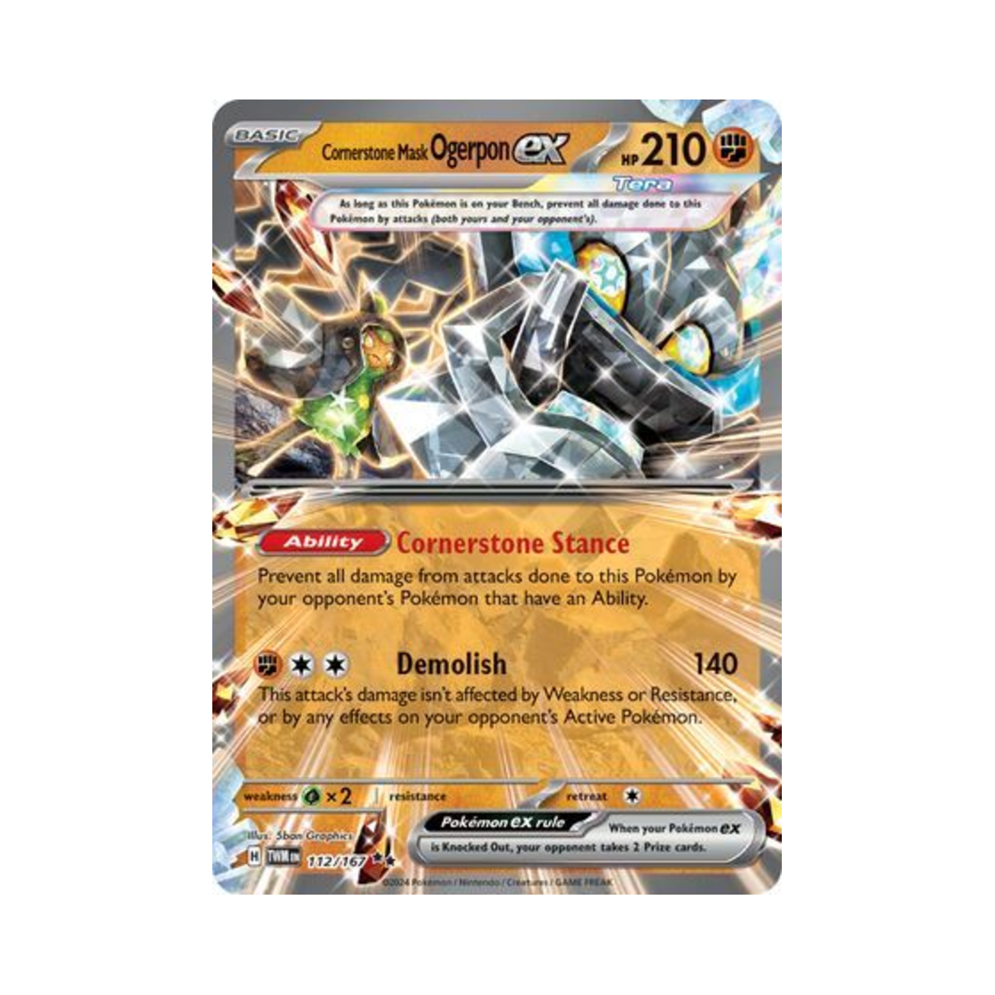 포켓몬 TCG 오거폰 주춧돌의 가면 ex DR 트와일라잇 마스커레이드 (영문판)(Pokemon TCG Cornerstone Mask Ogerpon ex DR Twilight Masquerade (English Ver.)) - 1