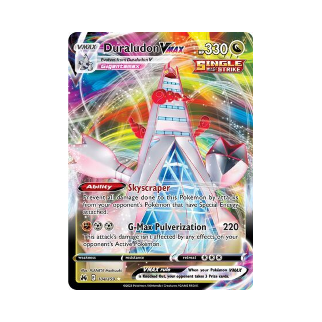 포켓몬 TCG 두랄루돈 VMAX R 크라운 제니스 (영문판)(Pokemon TCG Duraludon VMAX R Crown Zenith (English Ver.)) - 1