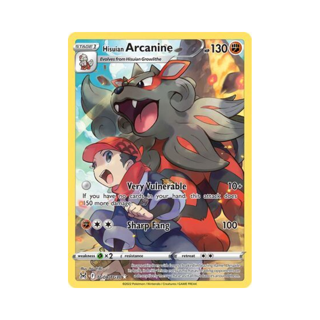 포켓몬 TCG 히스이 윈디 RH 로스트 오리진 (영문판)(Pokemon TCG Hisuian Arcanine RH Lost Origin (English Ver.)) - 1
