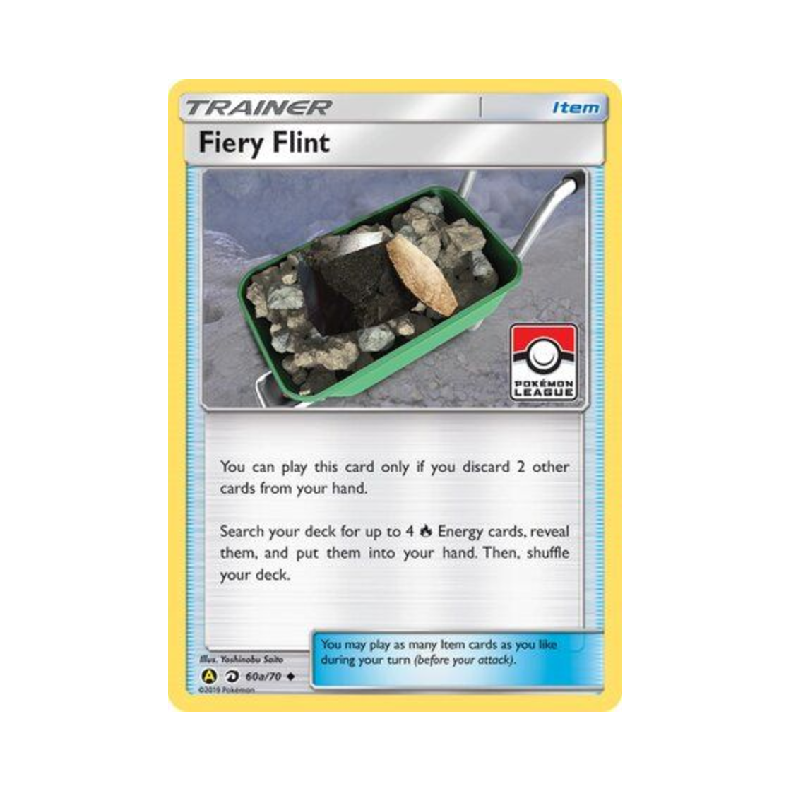 포켓몬 TCG 부싯돌 U 옐로우 A 얼터네이트 (영문판)(Pokemon TCG Fiery Flint U Yellow A Alternate (English Ver.)) - 1