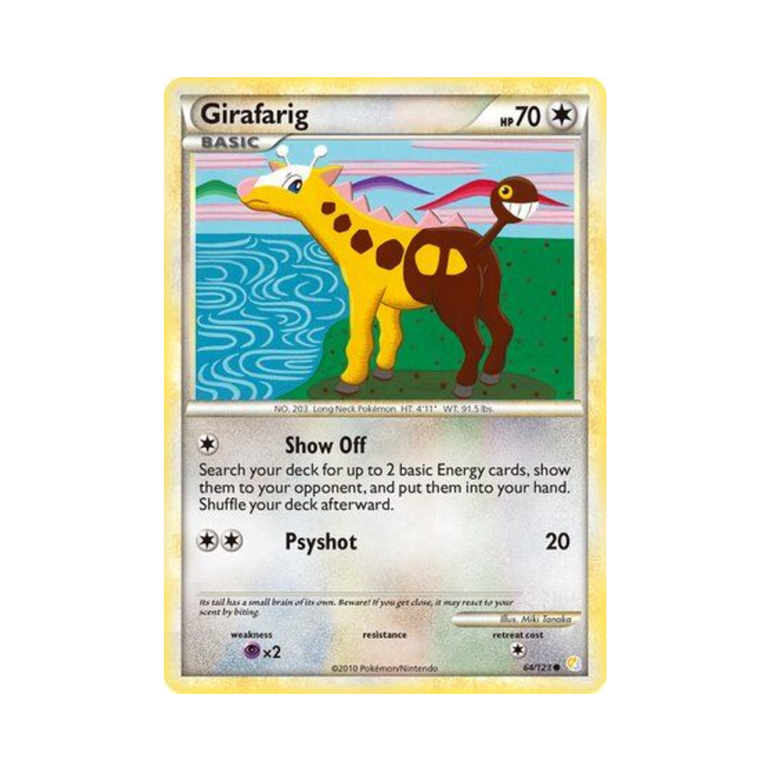 포켓몬 TCG 키링키 C 하트골드 & 소울실버 (영문판)(Pokemon TCG Girafarig C HeartGold & SoulSilver (English Ver.)) - 1