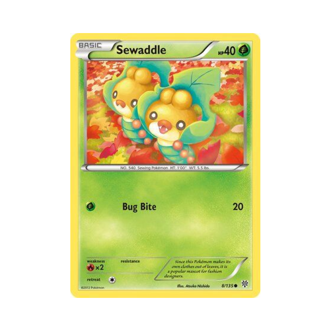 포켓몬 TCG 두르보 C 플라스마 스톰 (영문판)(Pokemon TCG Sewaddle C Plasma Storm (English Ver.))
