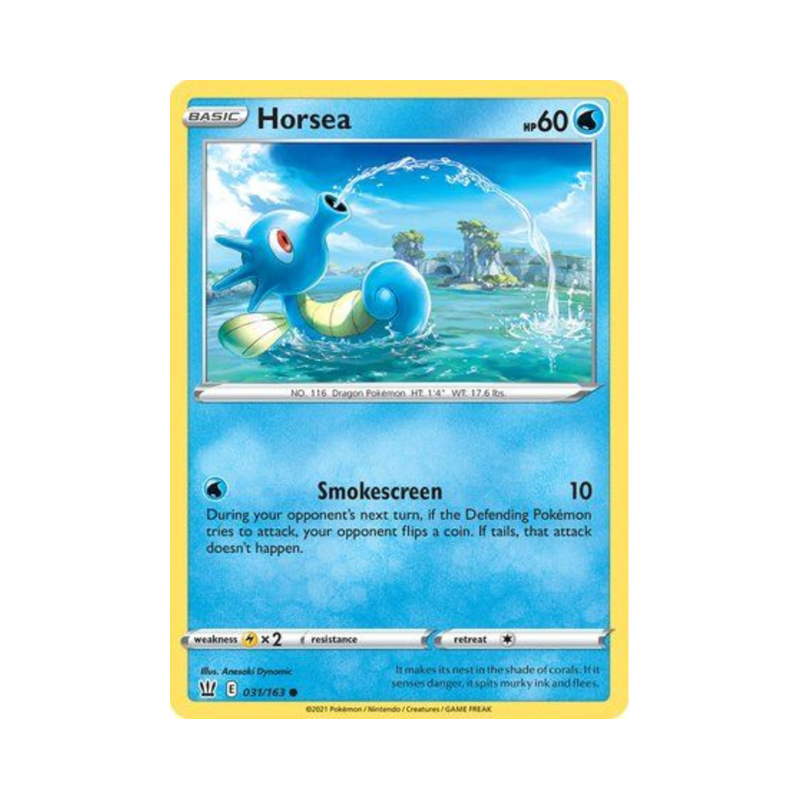 포켓몬 TCG 쏘드라 C 배틀 스타일즈 (영문판)(Pokemon TCG Horsea C Battle Styles (English Ver.)) - 1