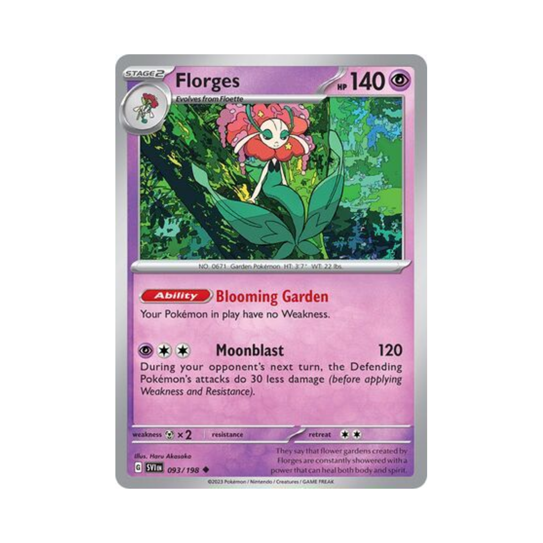 포켓몬 TCG 플라제스 U 스칼렛 & 바이올렛 (영문판)(Pokemon TCG Florges U Scarlet & Violet (English Ver.)) - 1