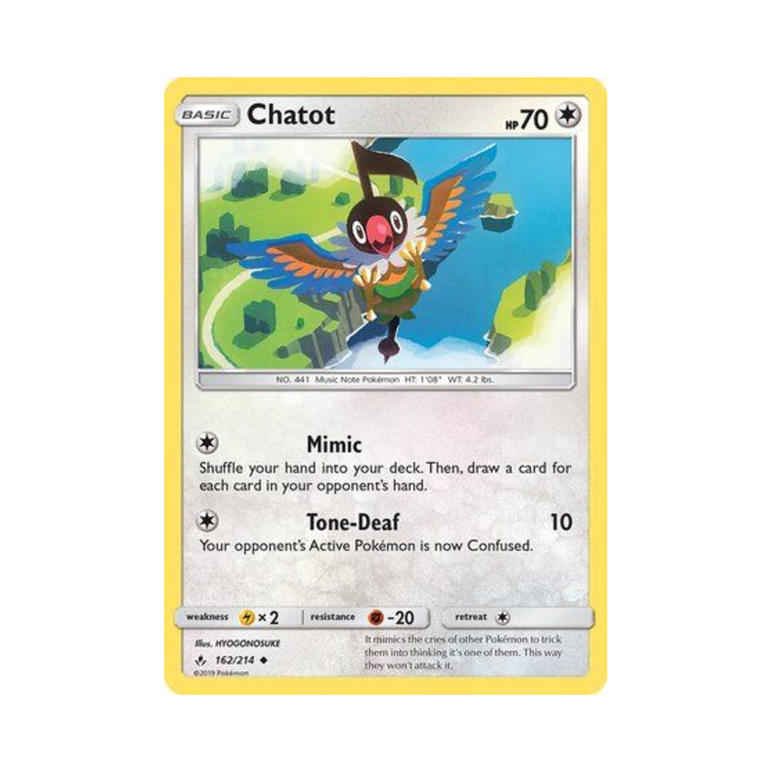포켓몬 TCG 페라페 U 언브로큰 본즈 (영문판)(Pokemon TCG Chatot U Unbroken Bonds (English Ver.))