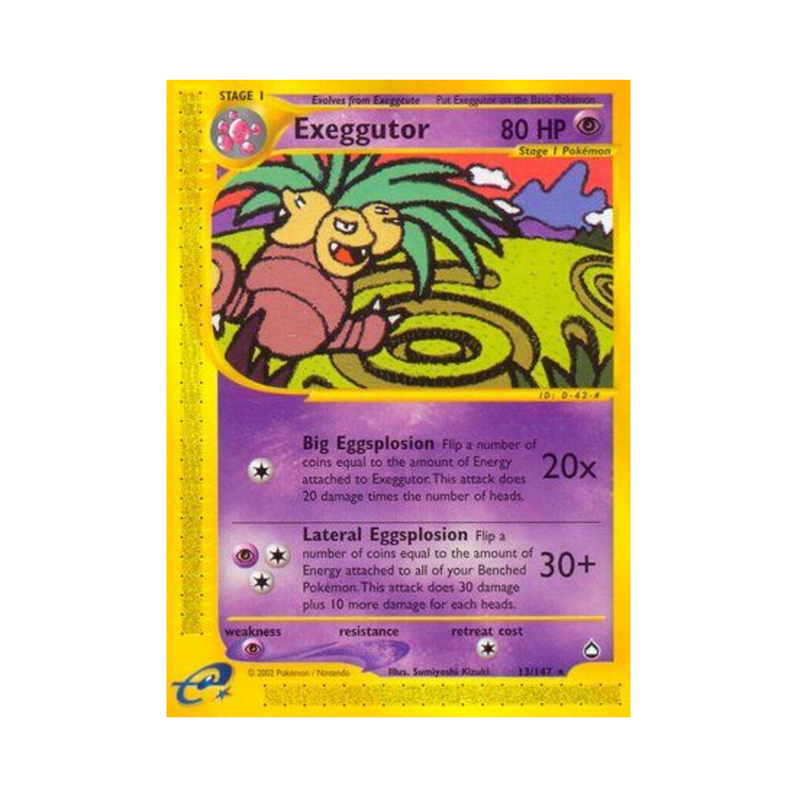 포켓몬 TCG 나시 R 아쿠아폴리스 (영문판)(Pokemon TCG Exeggutor R Aquapolis (English Ver.))