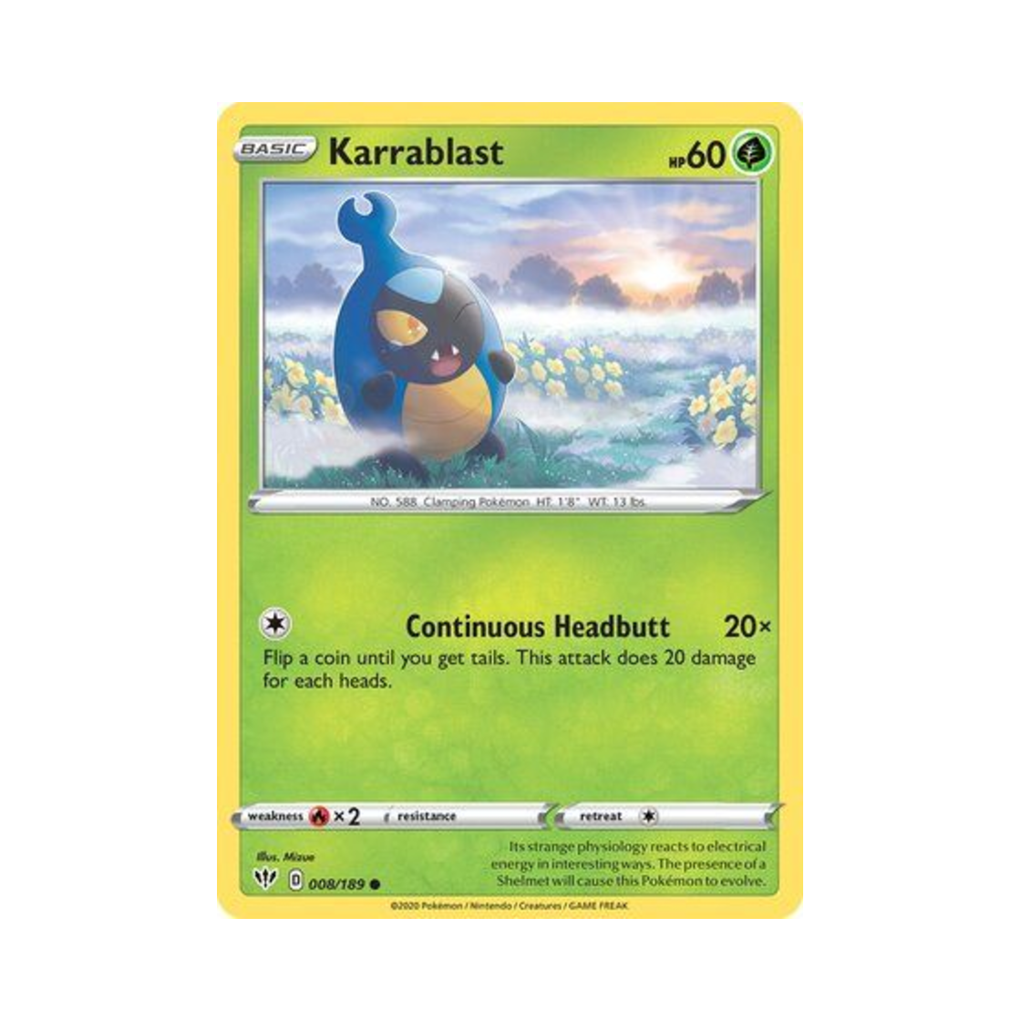 포켓몬 TCG 딱정곤 C 다크니스 어블레이즈 (영문판)(Pokemon TCG Karrablast C Darkness Ablaze (English Ver.)) - 1