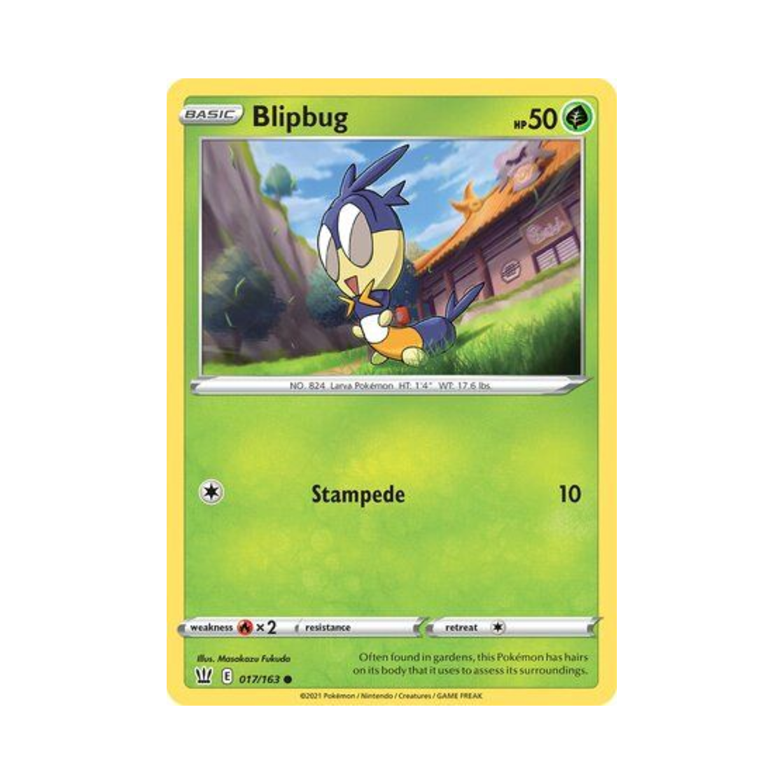 포켓몬 TCG 두루지벌레 C 배틀 스타일즈 (영문판)(Pokemon TCG Blipbug C Battle Styles (English Ver.))