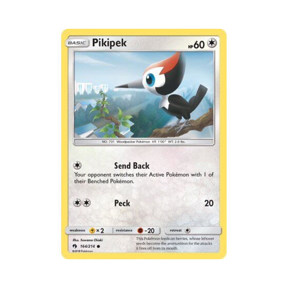 포켓몬 TCG 콕코구리 C 로스트 썬더 (영문판)(Pokemon TCG Pikipek C Lost Thunder (English Ver.)) - 1