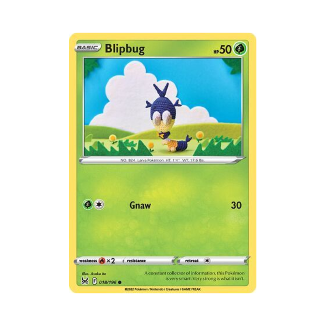 포켓몬 TCG 두루지벌레 C 로스트 오리진 (영문판)(Pokemon TCG Blipbug C Lost Origin (English Ver.))