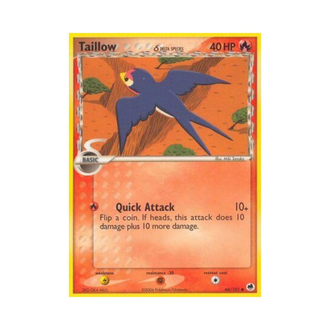 포켓몬 TCG 테일로 C EX 드래곤 프론티어스 (영문판)(Pokemon TCG Taillow C EX Dragon Frontiers (English Ver.)) - 1