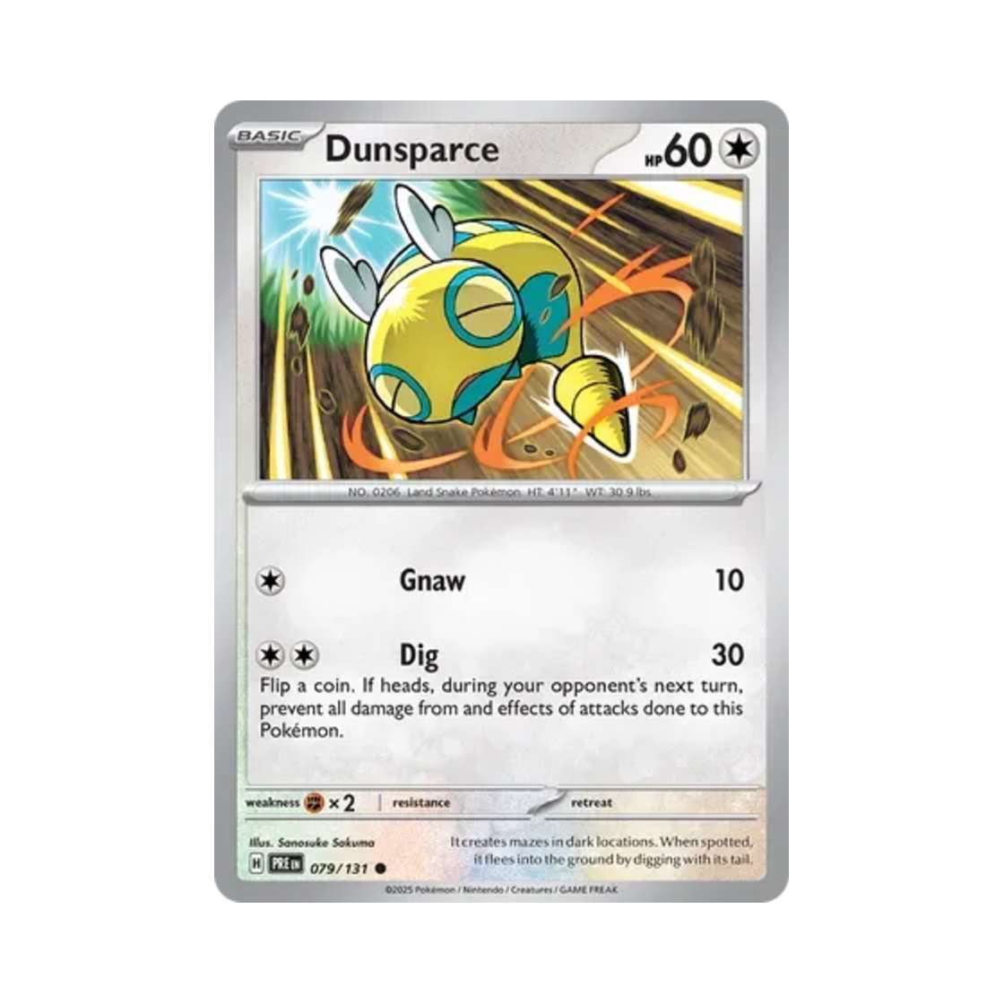포켓몬 TCG 노고치 C 프리즈매틱 에볼루션즈 (영문판)(Pokemon TCG Dunsparce C Prismatic Evolutions (English Ver.)) - 1