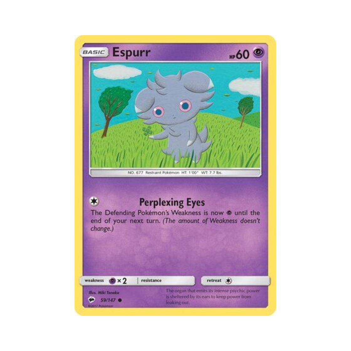 포켓몬 TCG 냐스퍼 C 버닝 쉐도우 (영문판)(Pokemon TCG Espurr C Burning Shadows (English Ver.)) - 1