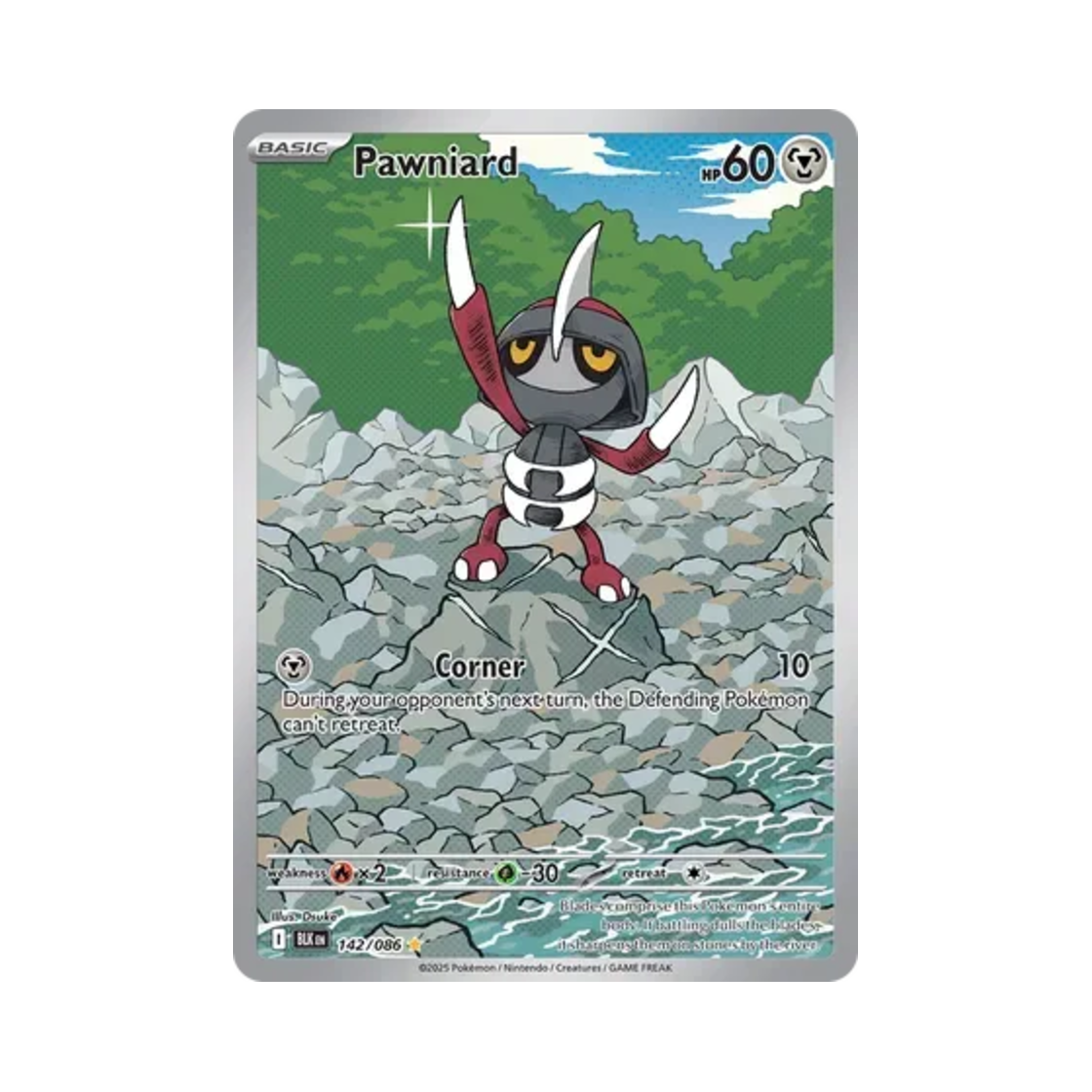 포켓몬 TCG 자망칼 IR 블랙볼트 (영문판)(Pokemon TCG Pawniard IR Black Bolt (English Ver.)) - 1