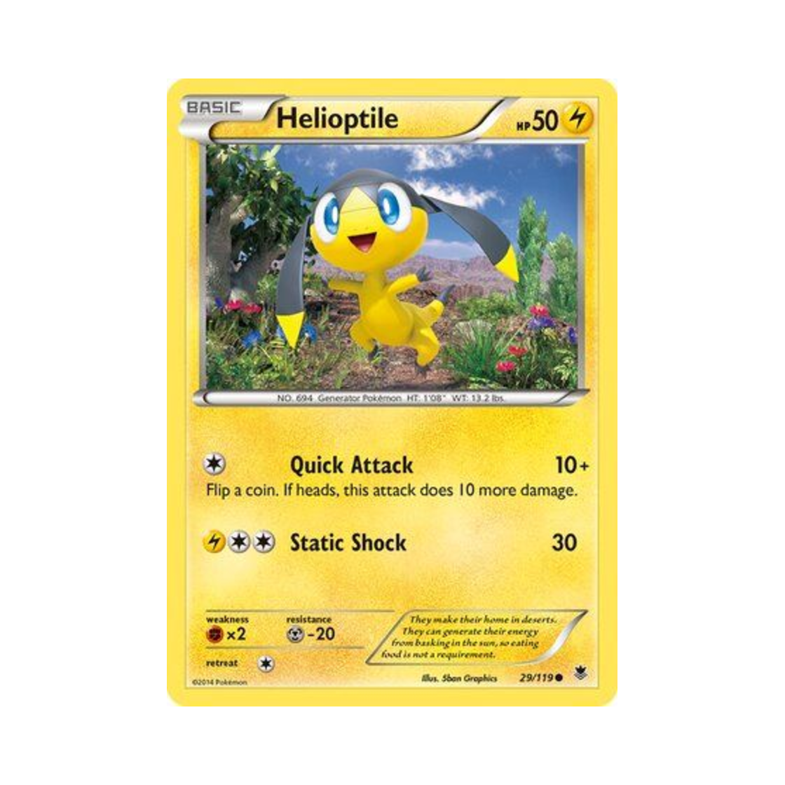 포켓몬 TCG 목도리키텔 C 팬텀 포스 (영문판)(Pokemon TCG Helioptile C Phantom Forces (English Ver.))