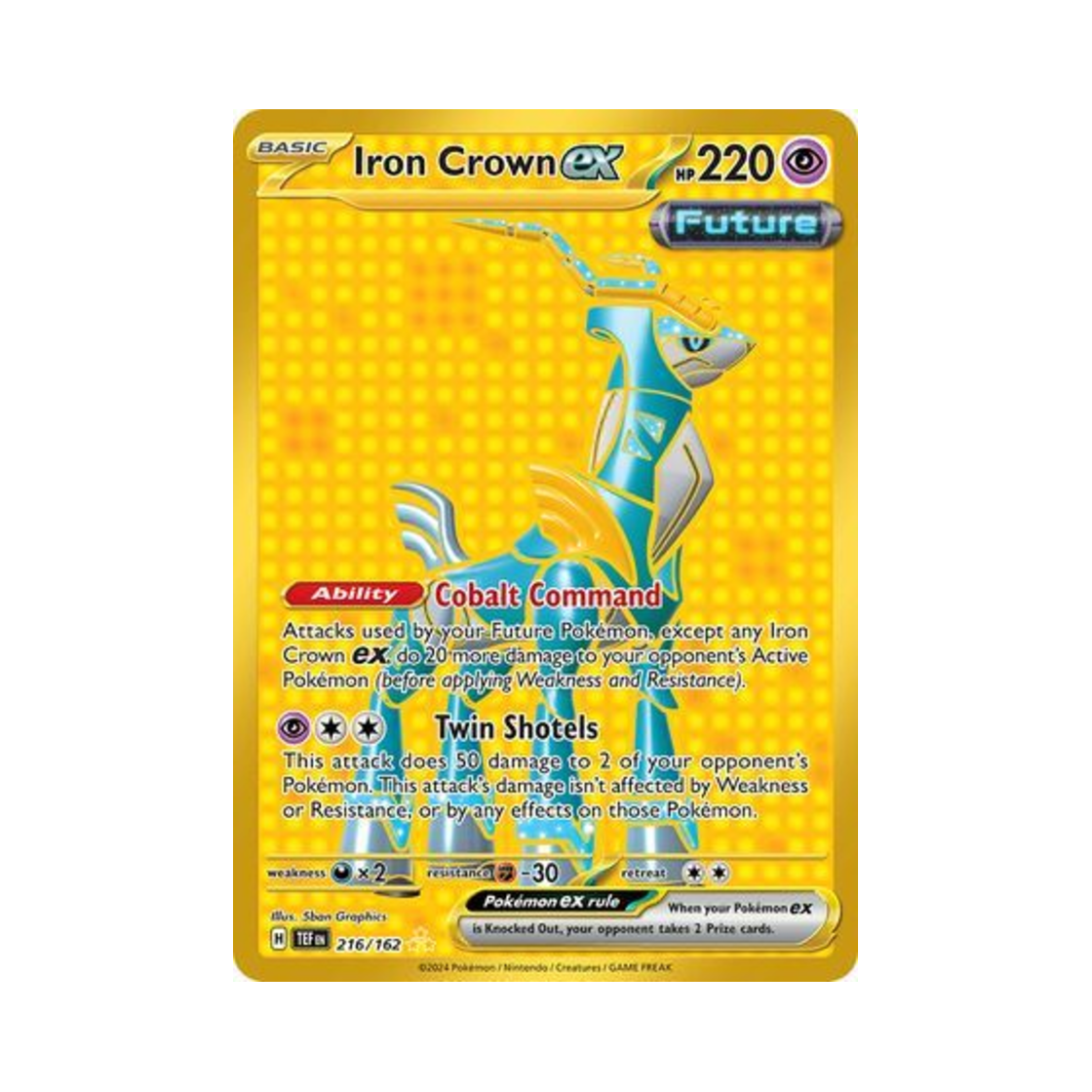포켓몬 TCG 무쇠감투 ex HR 템포럴 포시스 (영문판)(Pokemon TCG Iron Crown ex HR Temporal Forces (English Ver.)) - 1