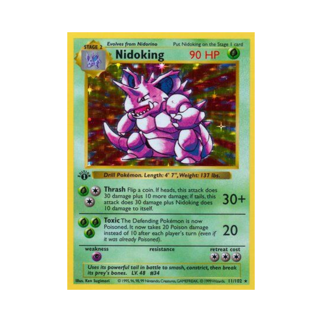 포켓몬 TCG 니드킹 베이스 퍼스트 에디션 세트 (영문판)(Pokemon TCG Nidoking Base Set 1st Edition (English Ver.)) - 1