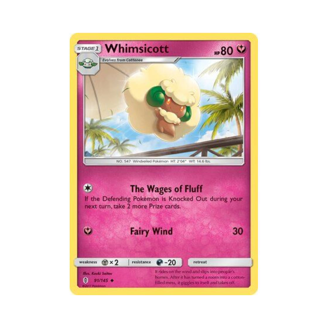 포켓몬 TCG 엘풍 U 가디언스 라이징 (영문판)(Pokemon TCG Whimsicott U Guardians Rising (English Ver.)) - 1