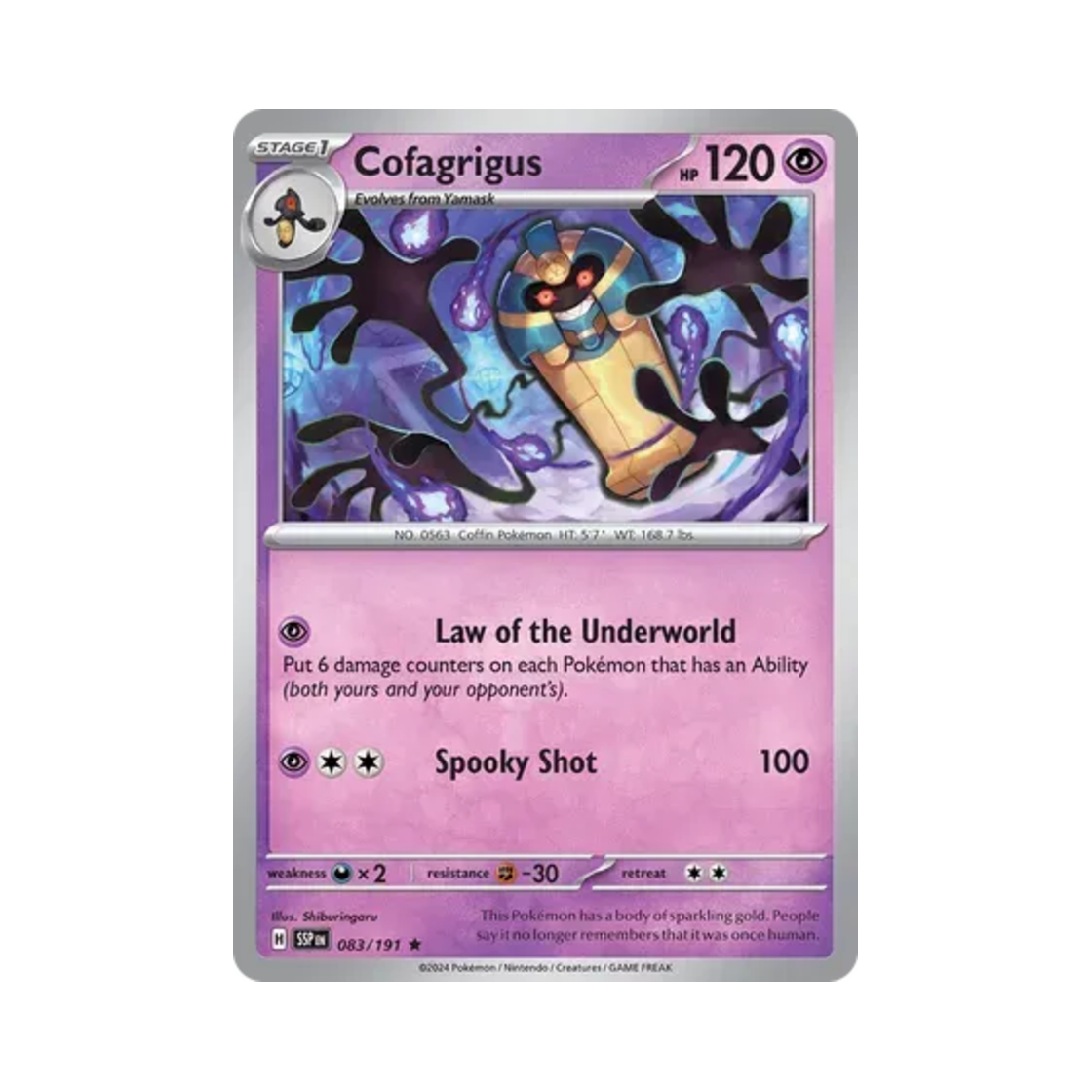 포켓몬 TCG 데스니칸 R 서징 스파크 (영문판)(Pokemon TCG Cofagrigus R Surging Sparks (English Ver.)) - 1