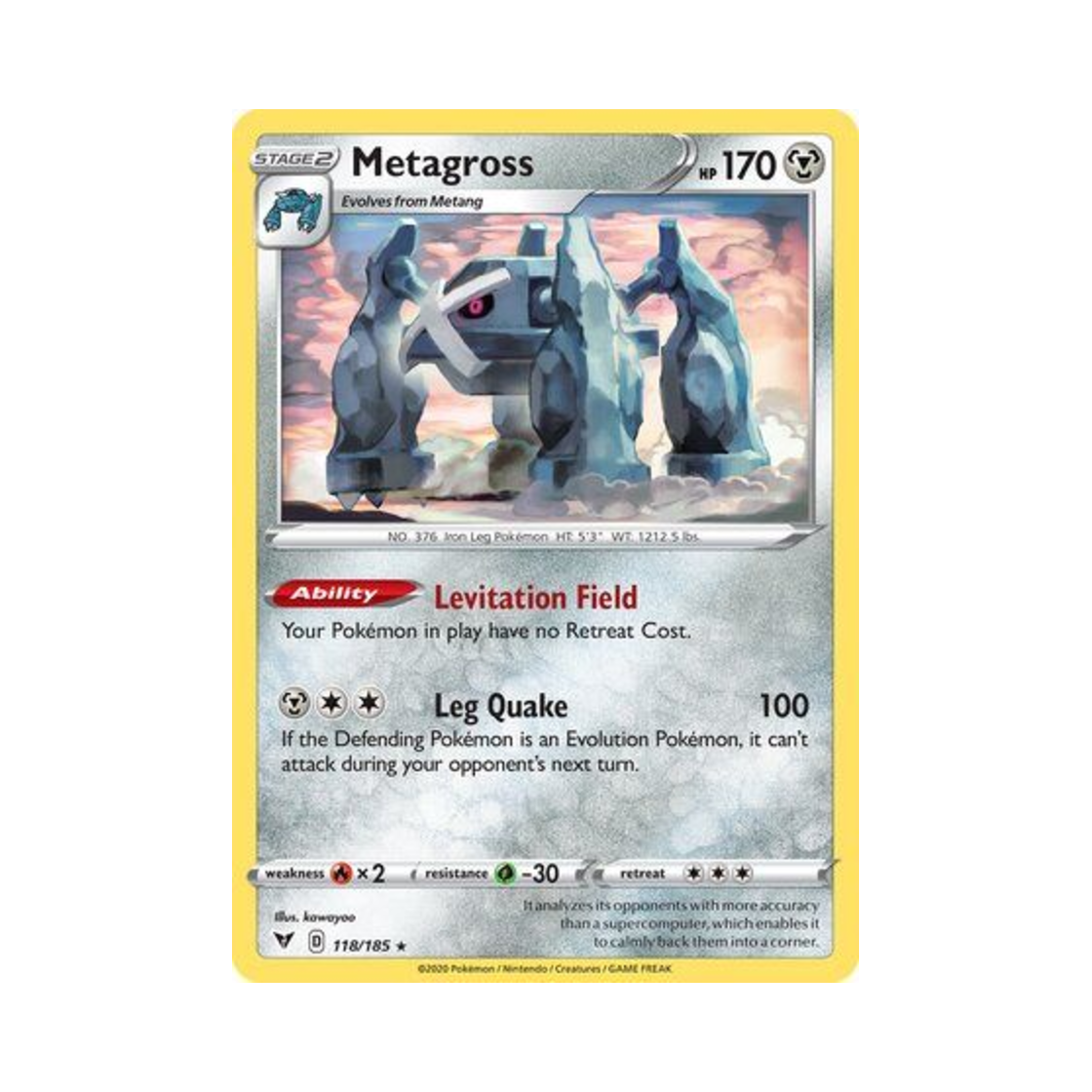 포켓몬 TCG 메타그로스 R 비비드 볼티지 (영문판)(Pokemon TCG Metagross R Vivid Voltage (English Ver.)) - 1