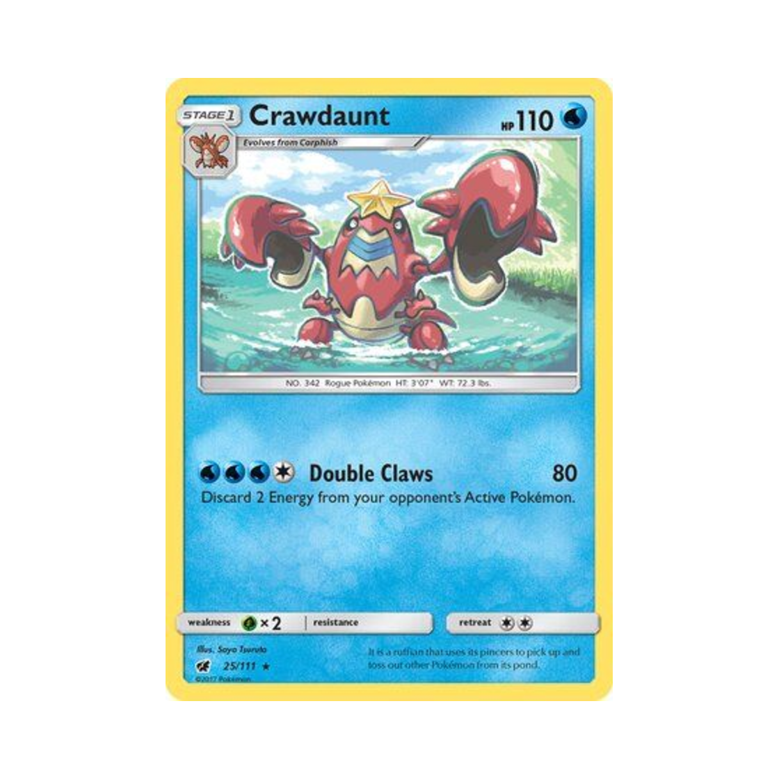 포켓몬 TCG 가재장군 R 크림슨 인베이전 (영문판)(Pokemon TCG Crawdaunt R Crimson Invasion (English Ver.)) - 1