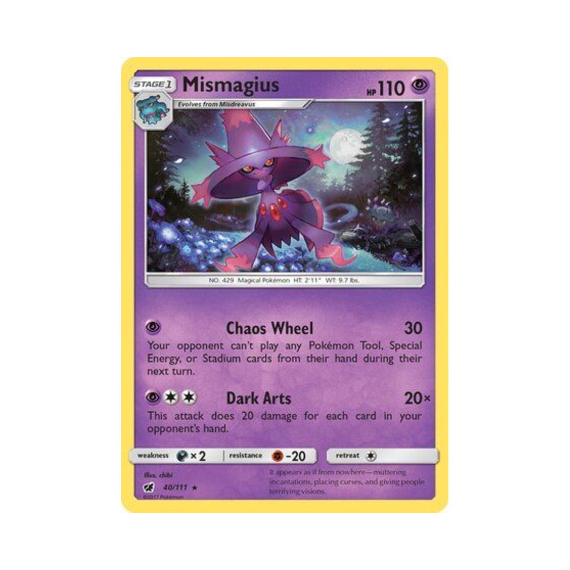 포켓몬 TCG 무우마직 R 크림슨 인베이전 (영문판)(Pokemon TCG Mismagius R Crimson Invasion (English Ver.)) - 1