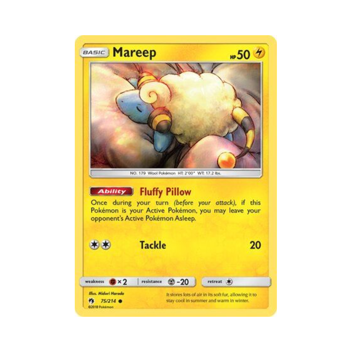 포켓몬 TCG 메리프 C 로스트 썬더 (영문판)(Pokemon TCG Mareep C Lost Thunder (English Ver.)) - 1