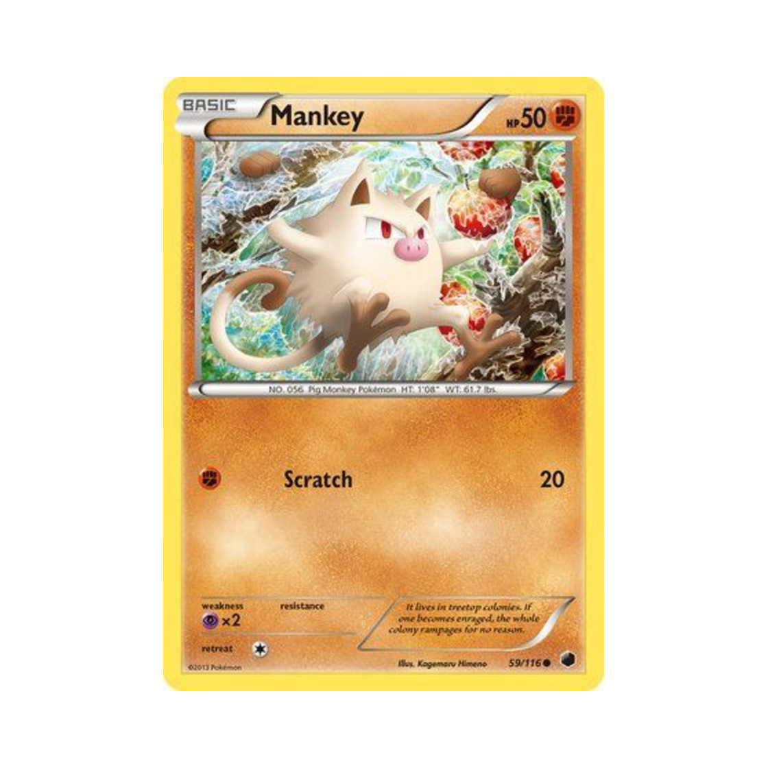 포켓몬 TCG 망키 C 플라스마 프리즈 (영문판)(Pokemon TCG Mankey C Plasma Freeze (English Ver.)) - 1