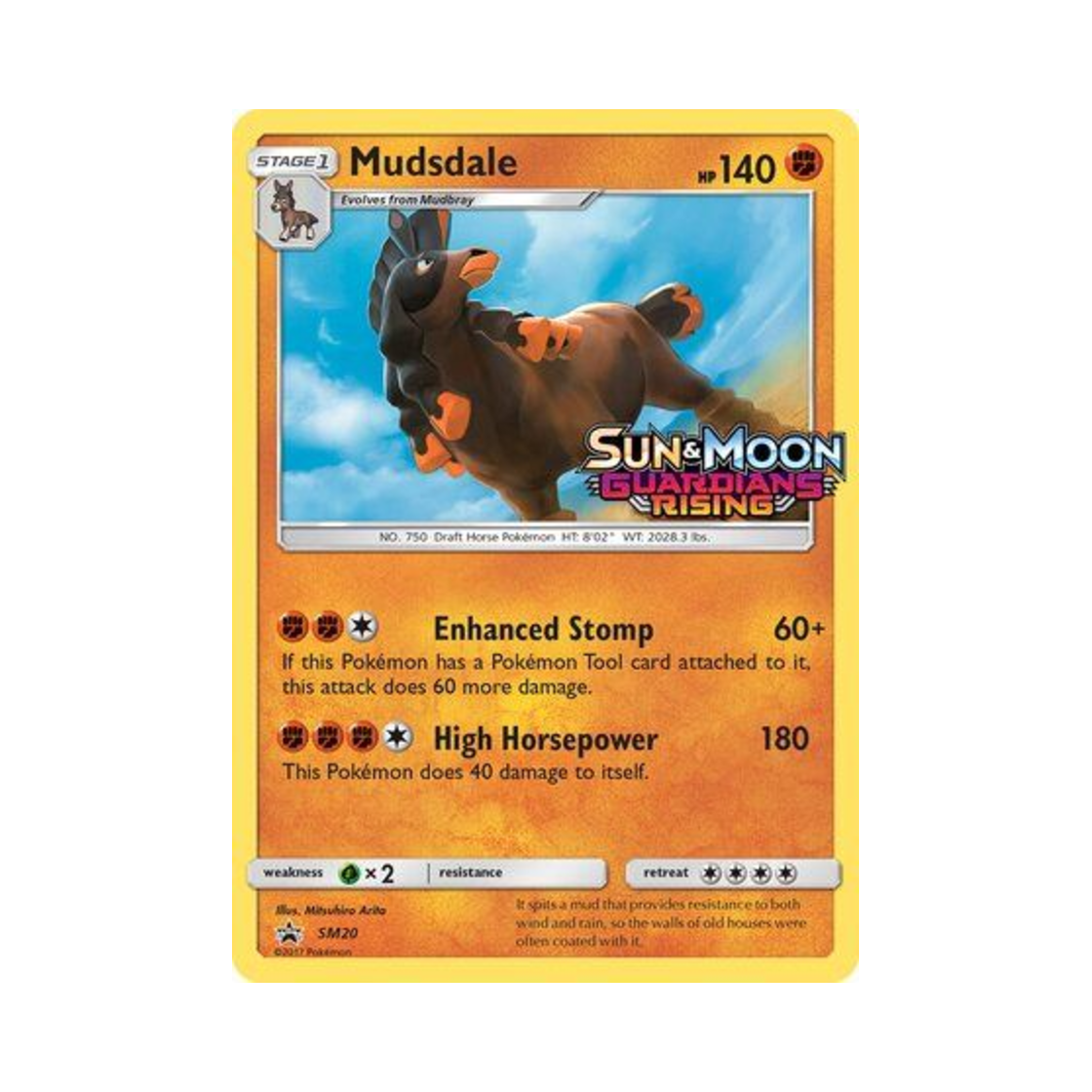 포켓몬 TCG 만마드 P 썬 & 문 프로모카드 (영문판)(Pokemon TCG Mudsdale P Sun & Moon Promos (English Ver.)) - 1