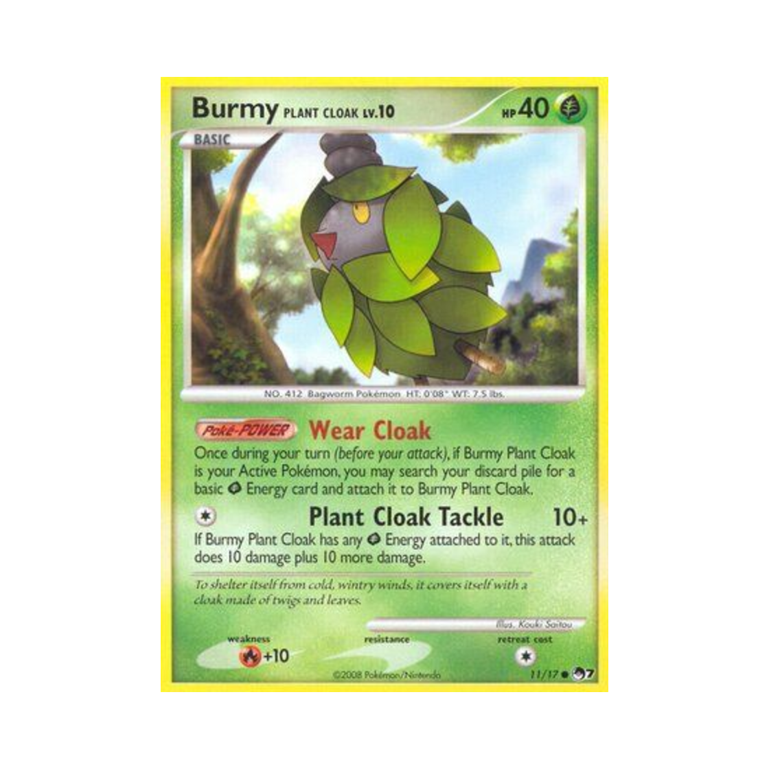 포켓몬 TCG 도롱충이 초목도롱 C 팝 시리즈 7 (영문판)(Pokemon TCG Burmy Plant Cloak C POP Series 7 (English Ver.)) - 1