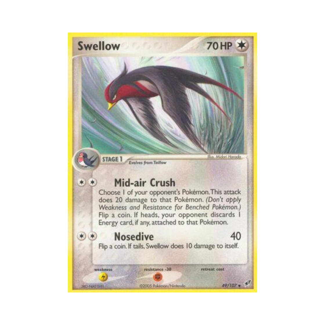 포켓몬 TCG 스왈로 U EX 테오키스 (영문판)(Pokemon TCG Swellow U EX Deoxys (English Ver.)) - 1