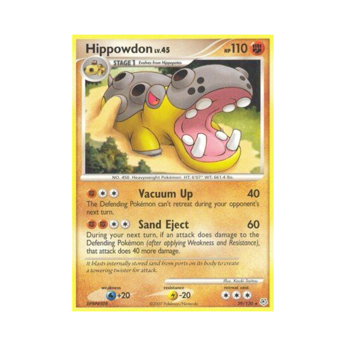 포켓몬 TCG 하마돈 R 다이아몬드 & 펄 (영문판)(Pokemon TCG Hippowdon R Diamond & Pearl (English Ver.)) - 1