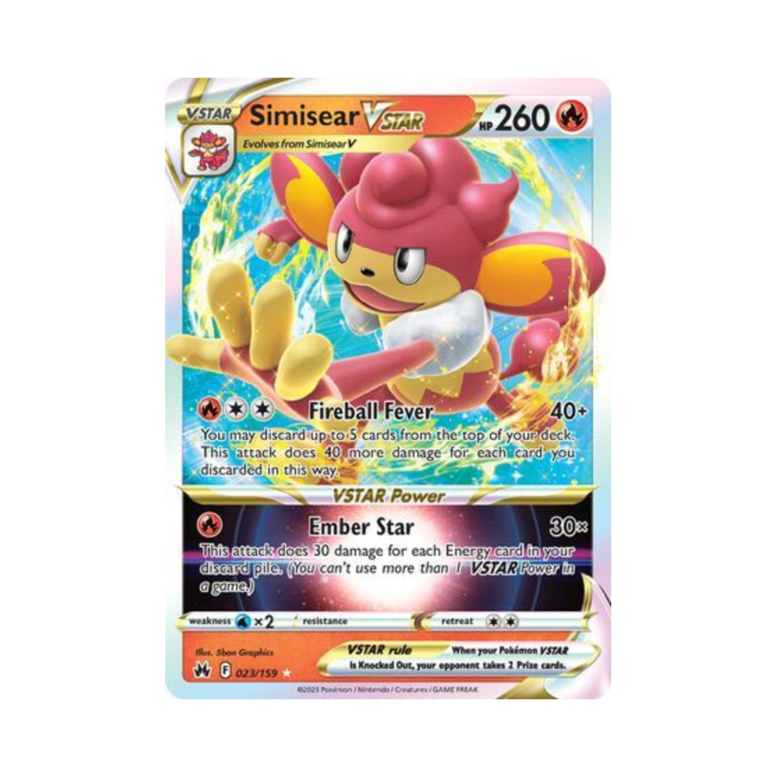 포켓몬 TCG 바오키 VSTAR R 크라운 제니스 (영문판)(Pokemon TCG Simisear VSTAR R Crown Zenith (English Ver.)) - 1