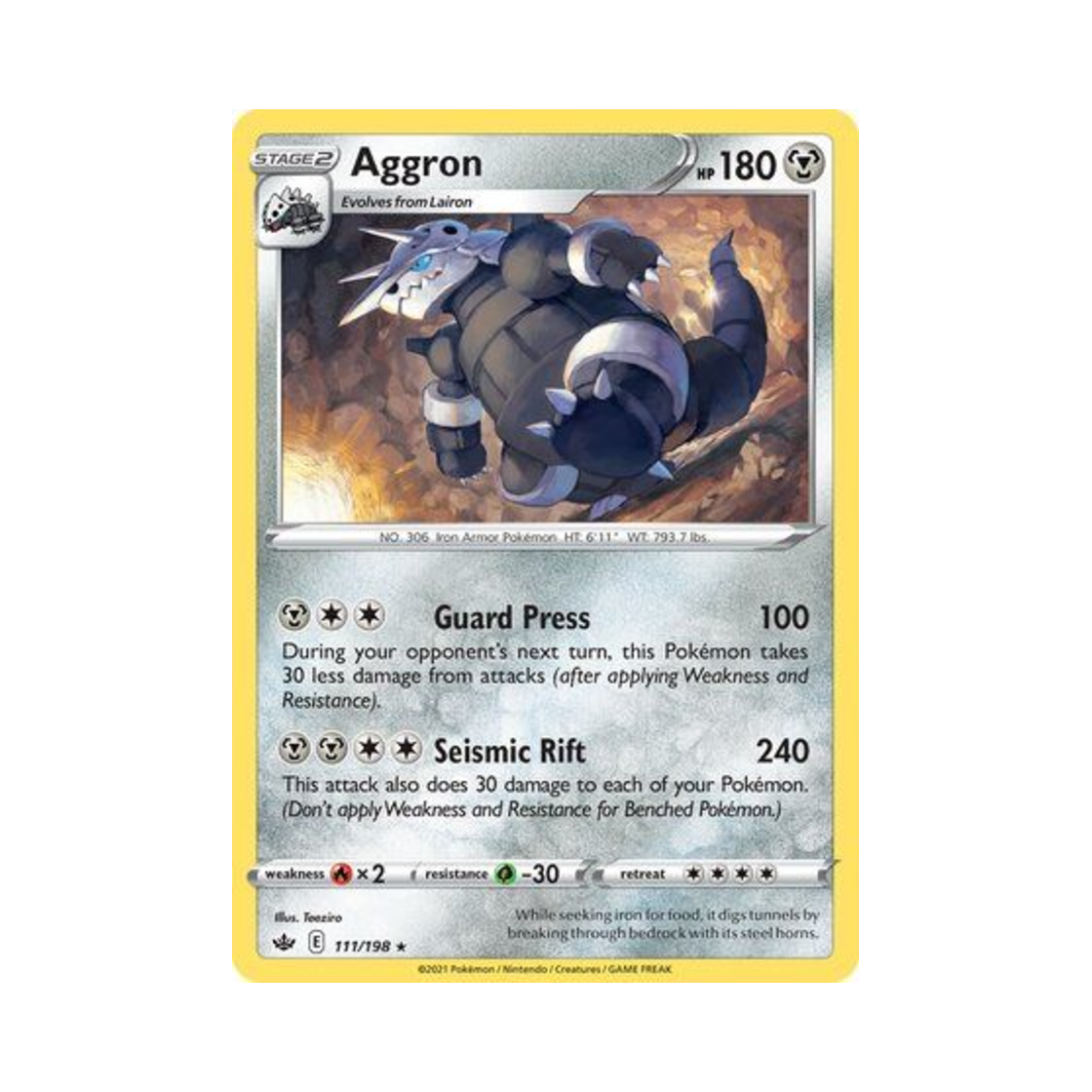 포켓몬 TCG 보스로라 R 칠링 레인 (영문판)(Pokemon TCG Aggron R Chilling Reign (English Ver.)) - 1